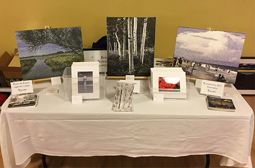 Art show table.